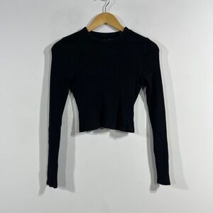 PacSun 90s Grunge Granola‎ Indie Waffle Knit Crop Top Thermal Shirt Womens Small